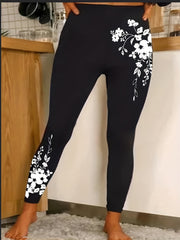  Star Print High Rise Skinny Leggings