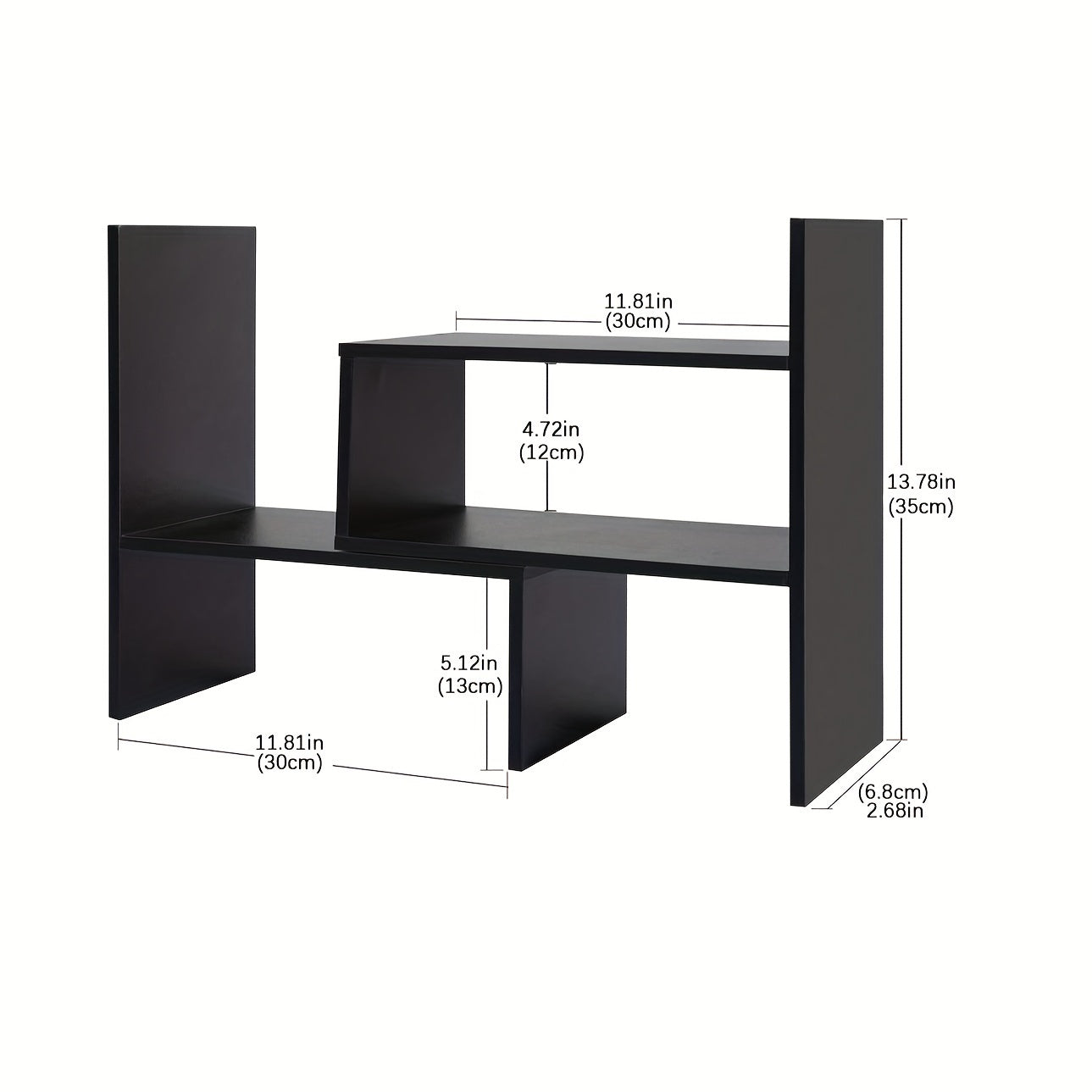Desktop Bookshelf Office Retractable Storage Bookcase