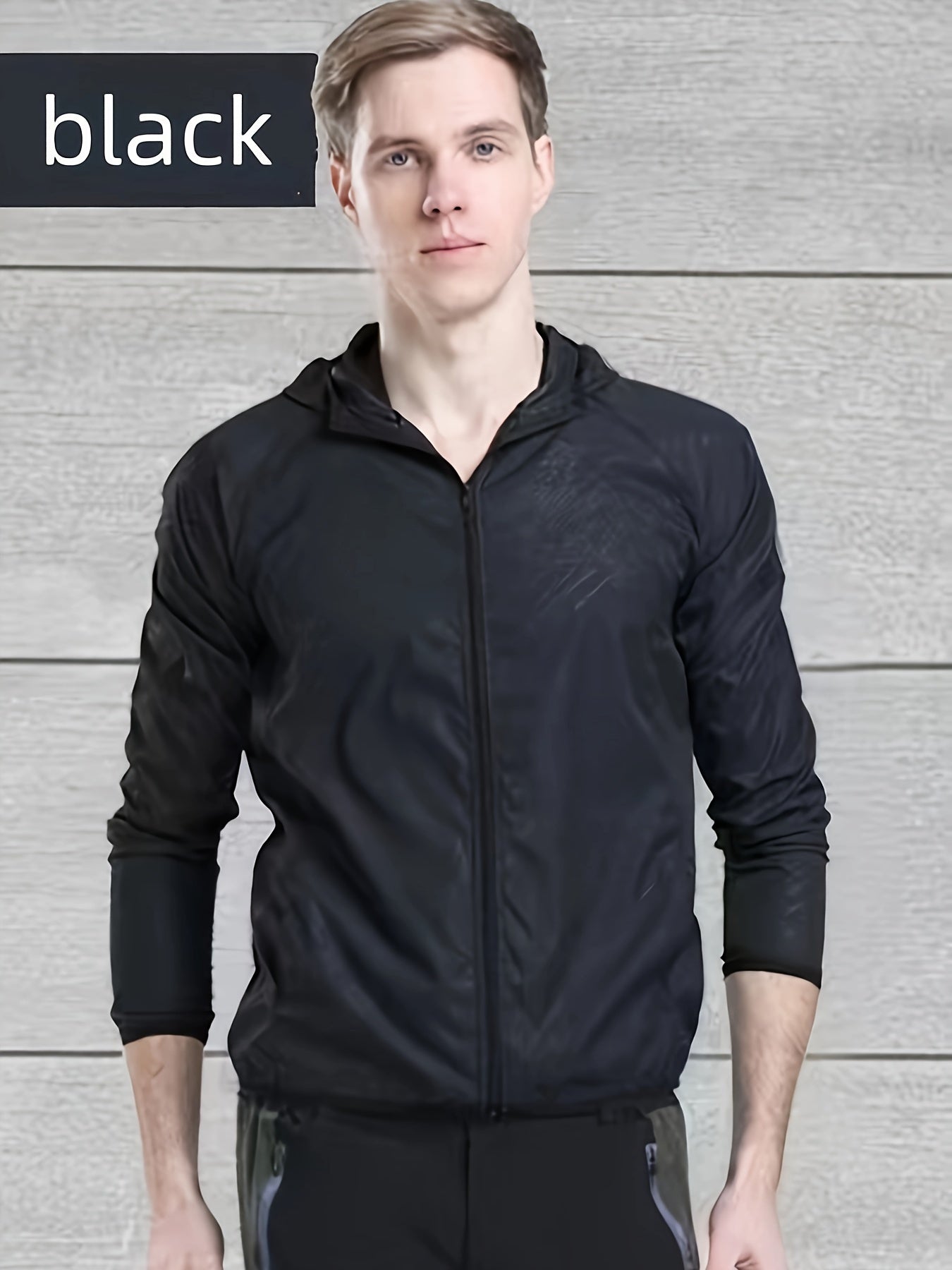 Men's Lightweight Waterproof Windbreaker Jacket Hooded Coat