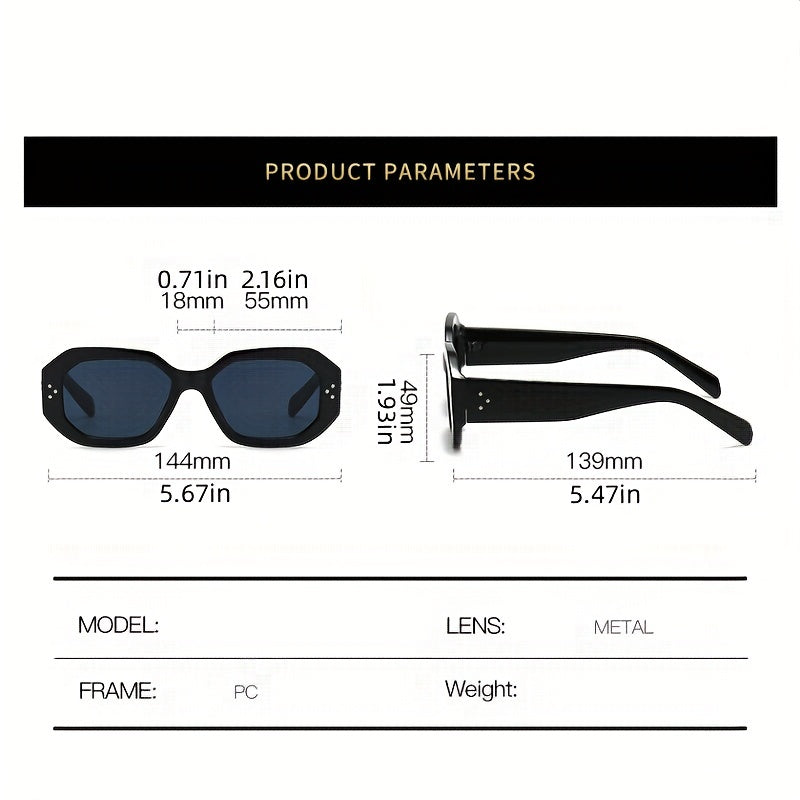 Retro Rivet Jelly Block UV400 Sunglasses