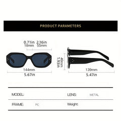 Retro Rivet Jelly Block UV400 Sunglasses