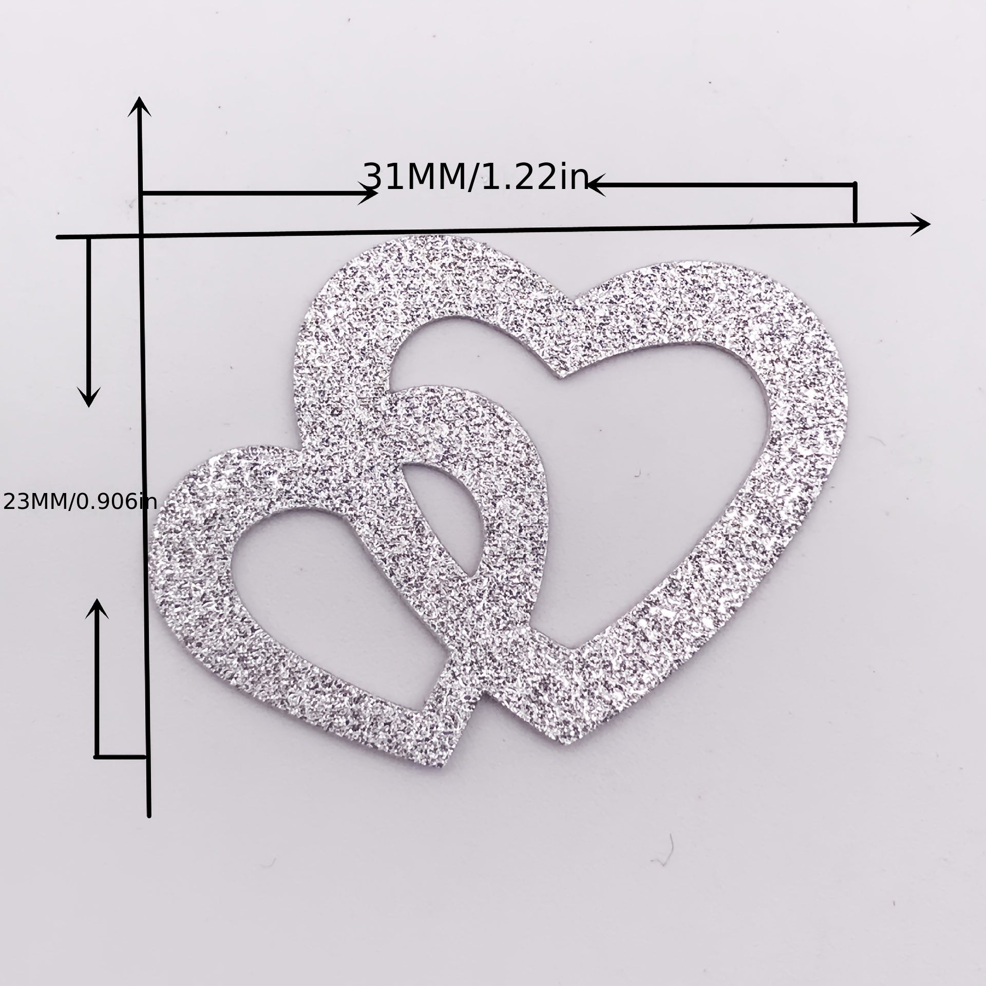 50pcs Heart Confetti Wedding Table Decoration Sparkling Glitter Paper Shreds