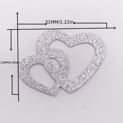 50pcs Heart Confetti Wedding Table Decoration Sparkling Glitter Paper Shreds