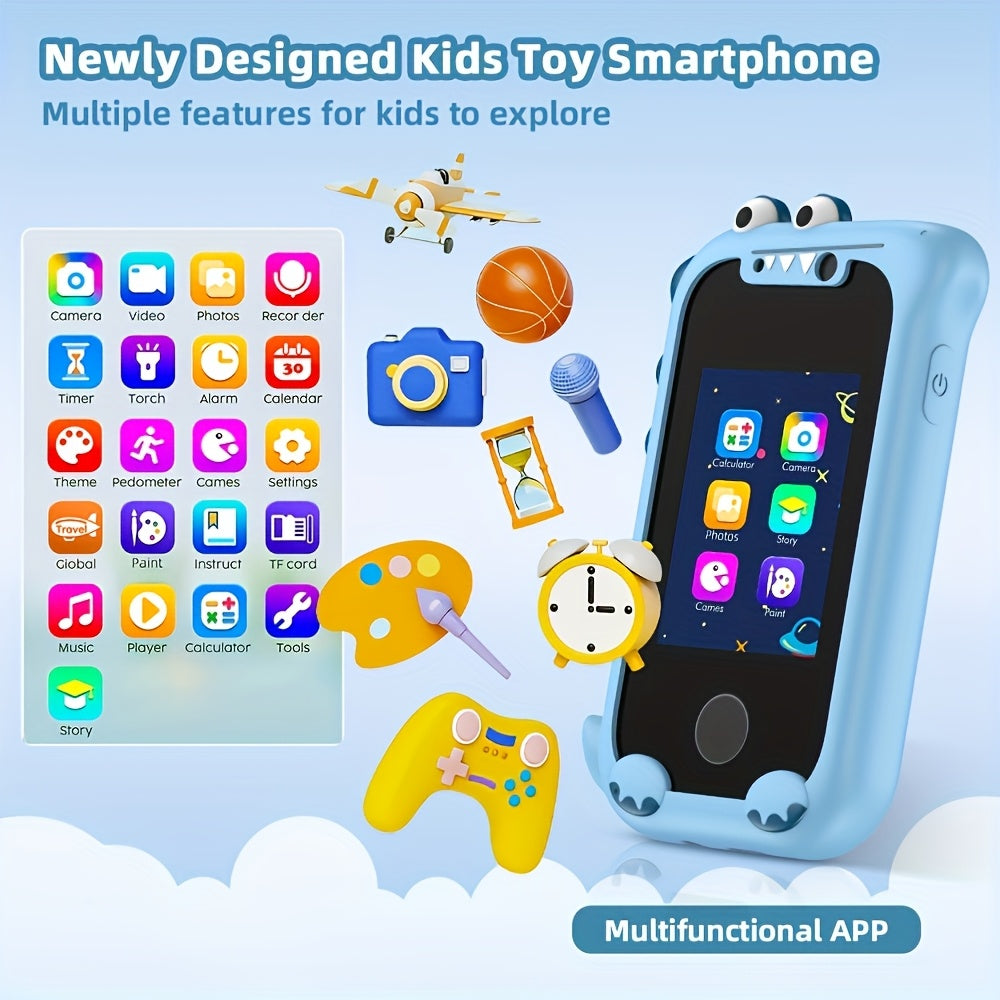 RIVGOT Dino Sunset Silicone Case for Kids 3-9 w/ Double Camera & Games
