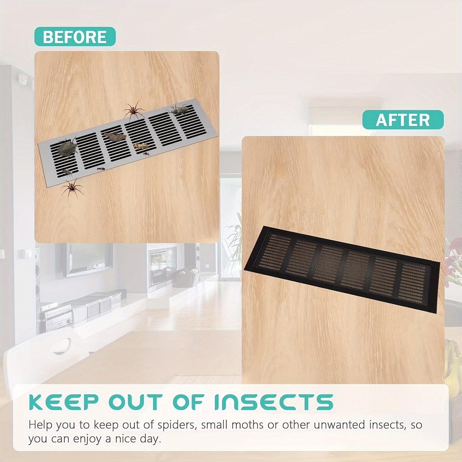6pcs Magnetic PVC Vent Mesh Floor Cover