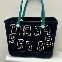Silicone Number Bag Decor For Tote Bags