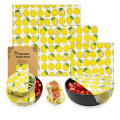 Beeswax Food Wrapping Paper Reusable Kitchen Supplies 5pcs Set