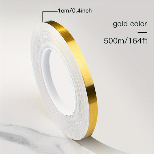 Golden & Silver Self-Adhesive Tile Sticker Tape for Floor & Wall Gap Seal Strip