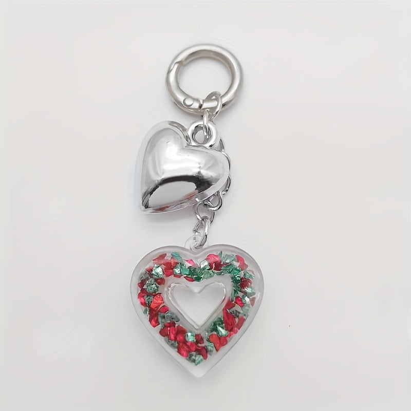 Butterfly Heart Keychain Acrylic Animal Key Ring Women Christmas Gift
