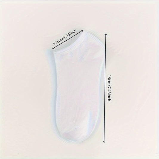 Teenager's Solid Liner Anklets Socks Soft Non Slip Socks For Outdoor