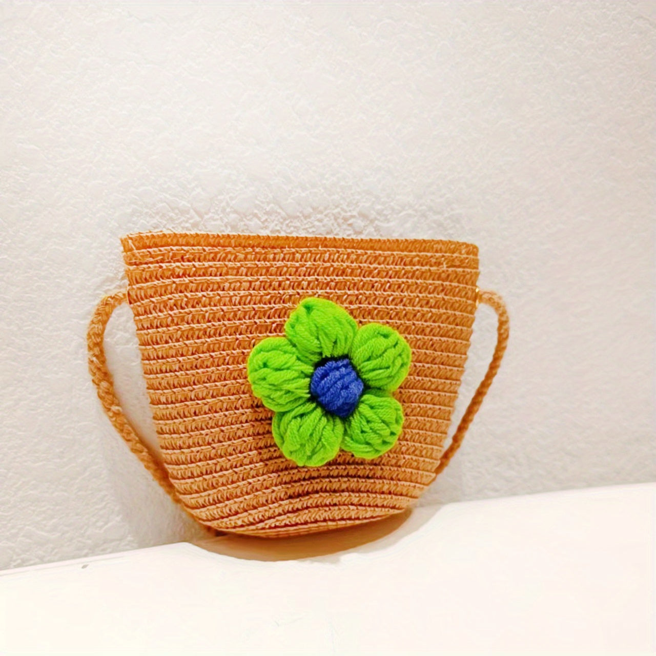 Straw Crossbody Bag With Zipper Woven Shoulder Bag For Beach