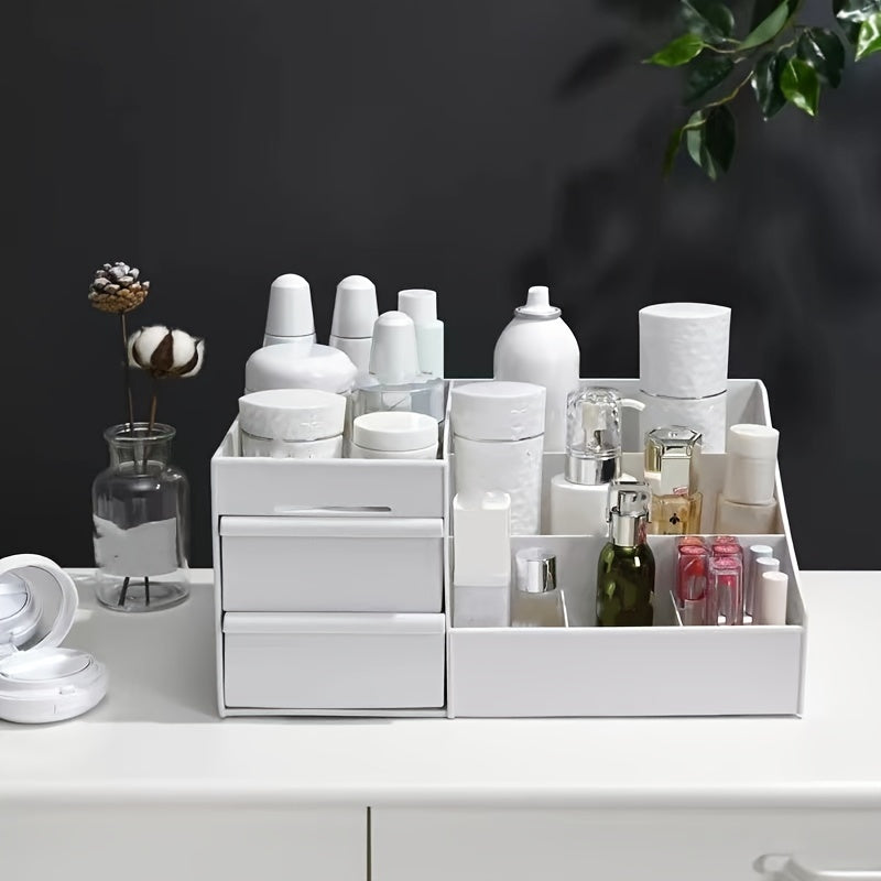 Large Capacity Cosmetic Storage Box Adjustable Jewelry Drawers
