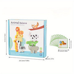Wooden Animal Stacking Rings Toy for Kids
