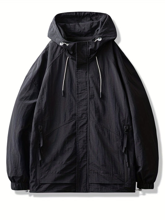 Men's Lightweight Windbreaker Zip Up Coat