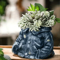 Denim Pants Resin Flower Pot Decor