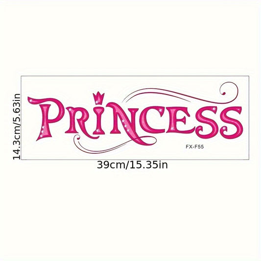 Princess Slogan Sticker - Removable Waterproof Vinyl for Room Decoration