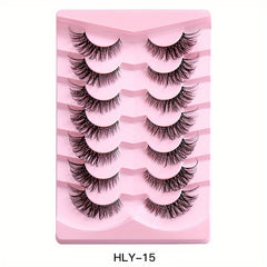 7 Pairs Fox Eye False Eyelashes Daily Stage Makeup Eyelashes