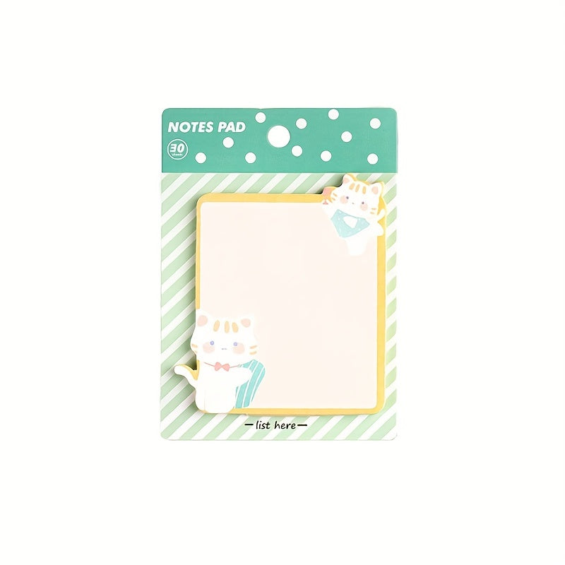 30 Sheets Cartoon Sticky Notes for Students Office & School Stationery