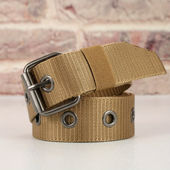 Men's Canvas Belt Pin Buckle Belt Canvas Waistband Outdoor Casual Jeans Belt