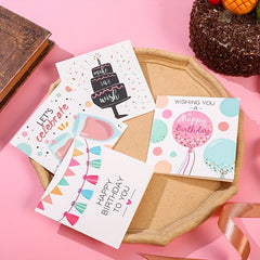 Birthday Set 4pcs Envelope Gift Card for Friends, Relatives, Lover