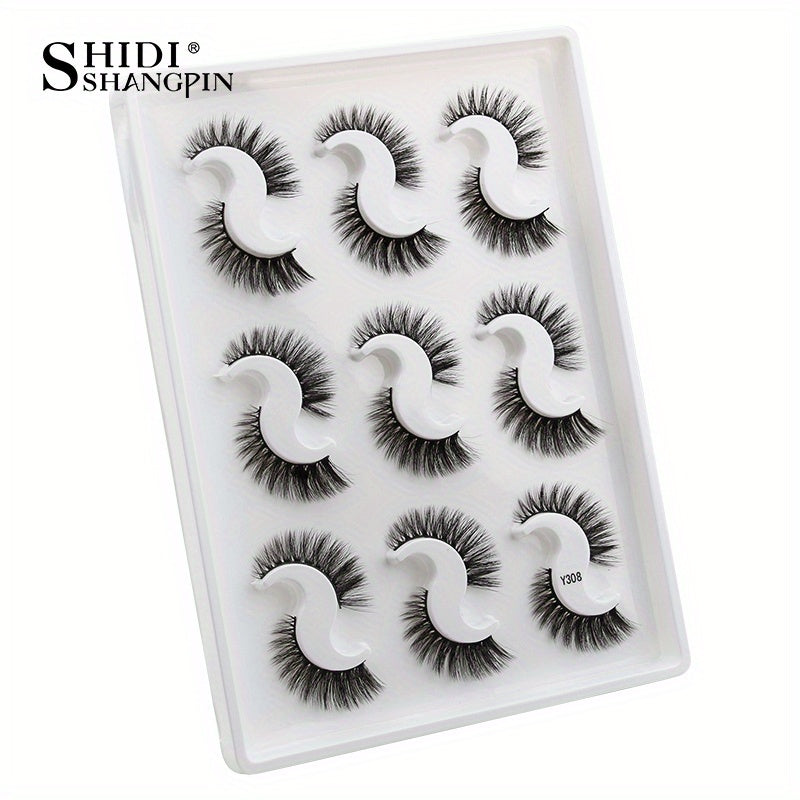 9 Pairs 3D Faux Mink False Eyelashes Natural Curling Thick Extension
