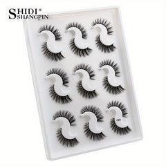 9 Pairs 3D Faux Mink False Eyelashes Natural Curling Thick Extension