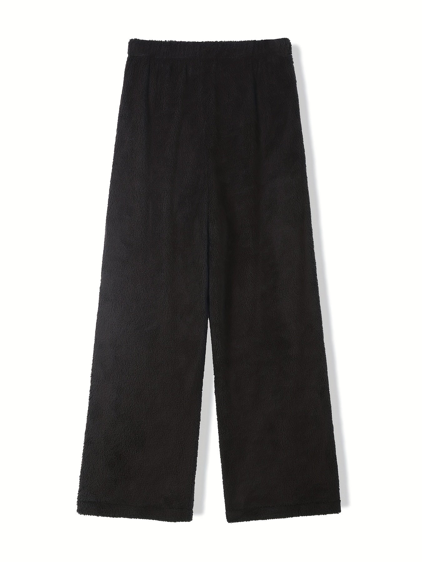  Fuzzy Fleece High Rise Straight Leg Pants
