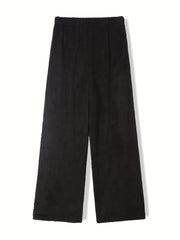  Fuzzy Fleece High Rise Straight Leg Pants