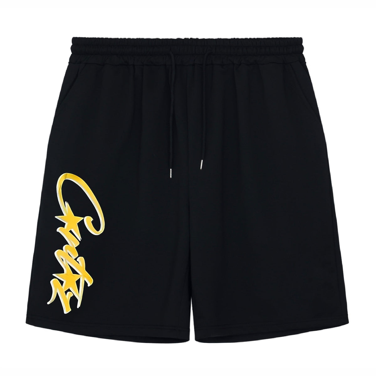 Star Pattern Comfy Shorts Men's Casual Elastic Waist Drawstring Shorts