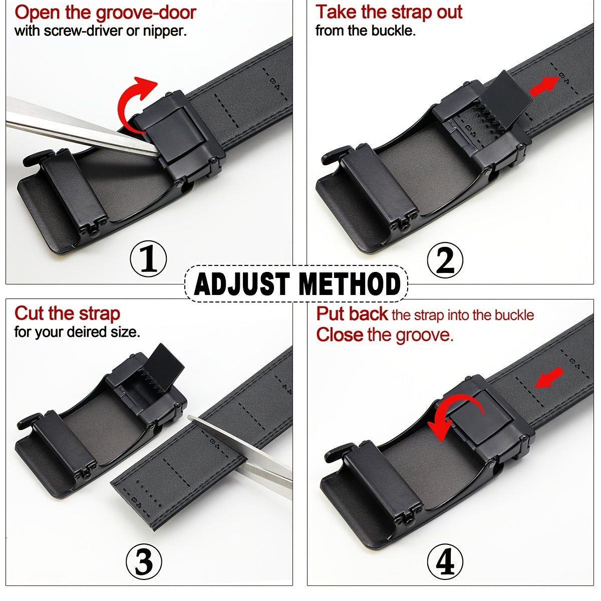 Men's Metal Automatic Buckle High Belt For Business