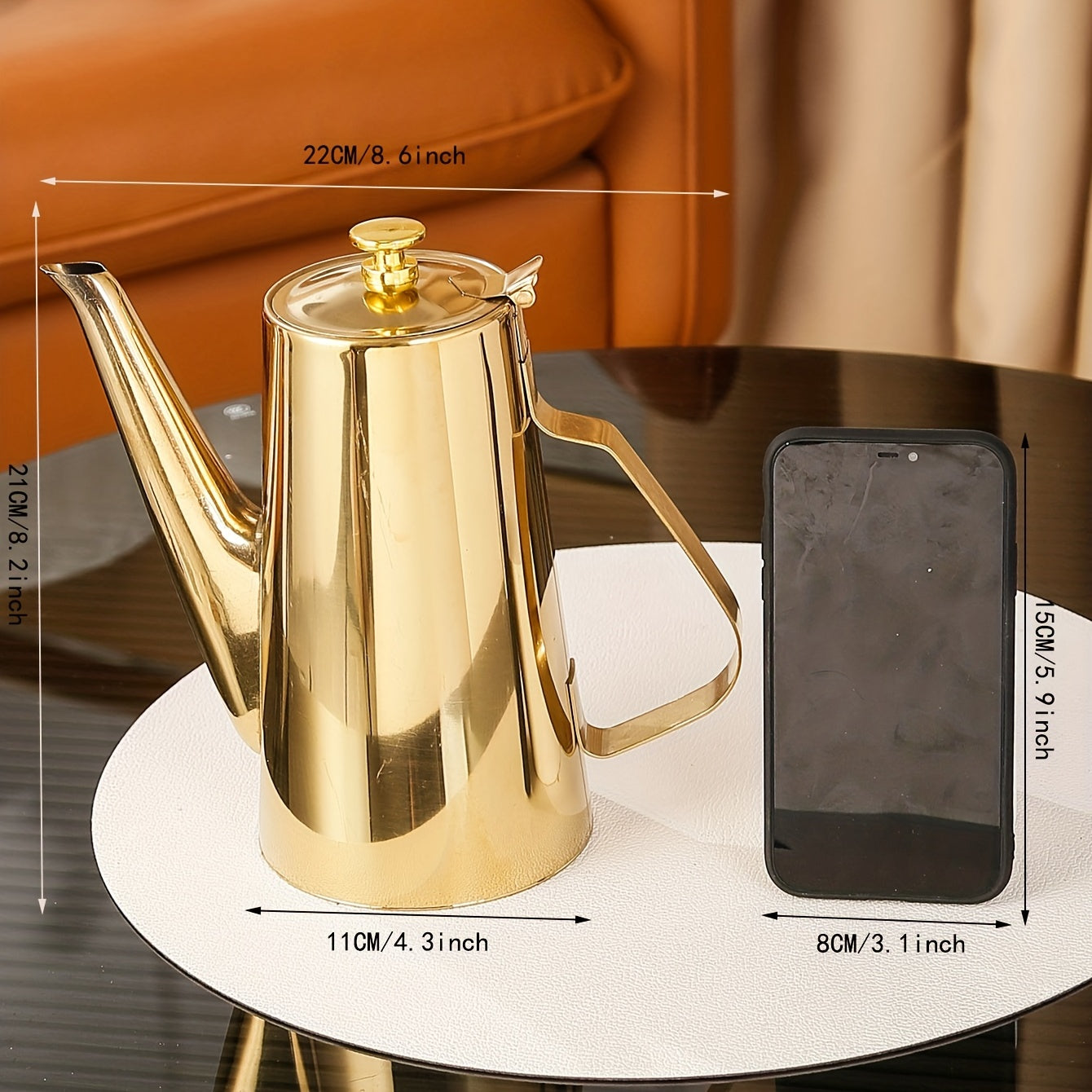 European Style Coffee Pot Stainless Steel Kettle