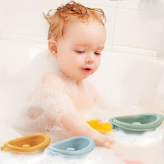Colorful Stacking Boat Bath Toys for Kids - Durable ABS Material