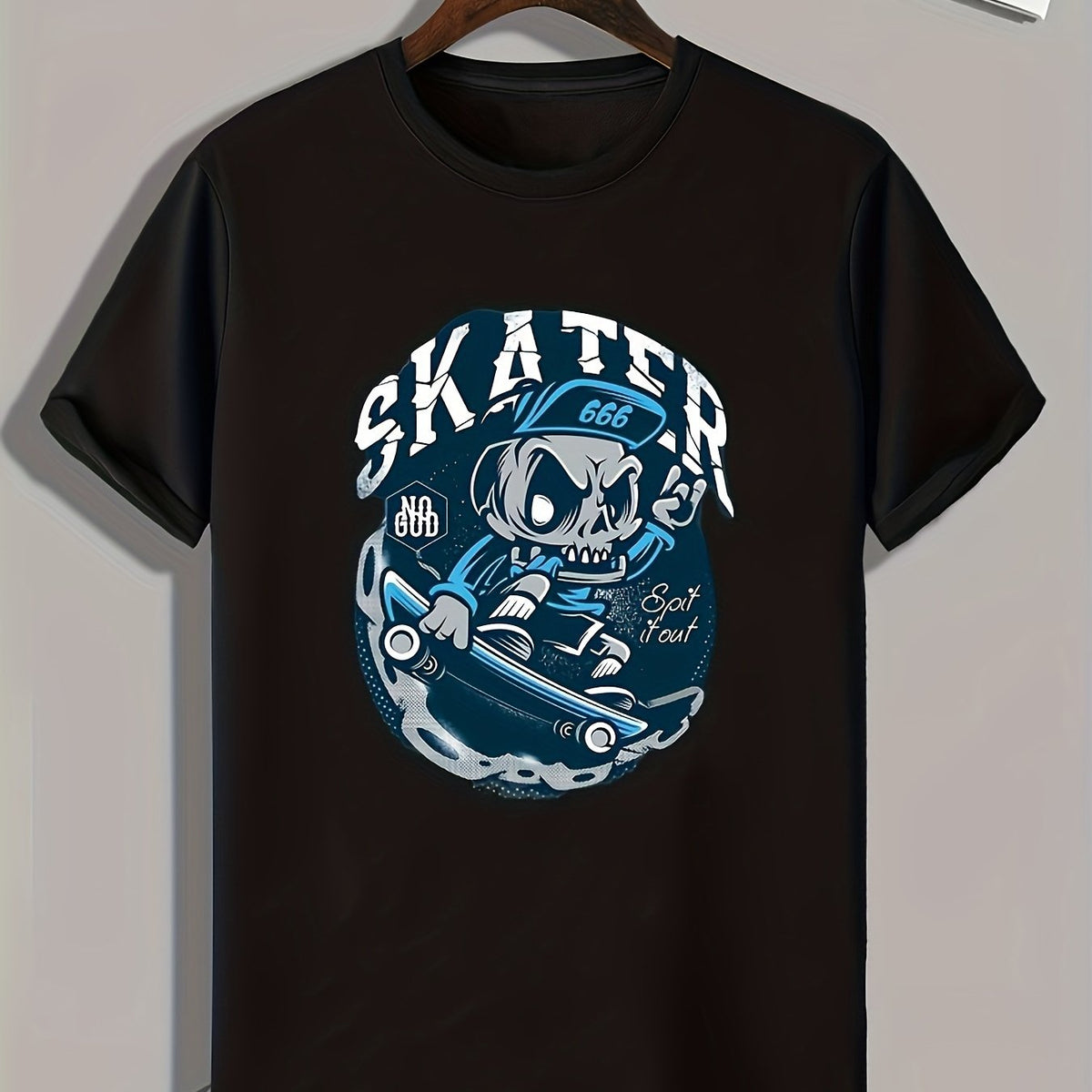 Skater Print Men's Graphic T shirt for Summer