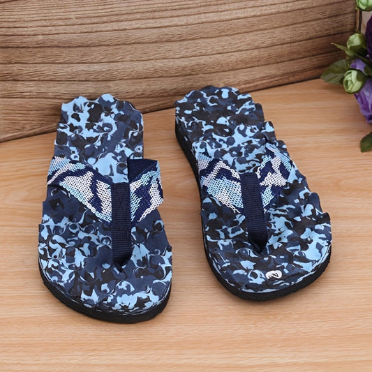 Men's Camo Non Slip Flip Flops Quick Drying Thong Sandals