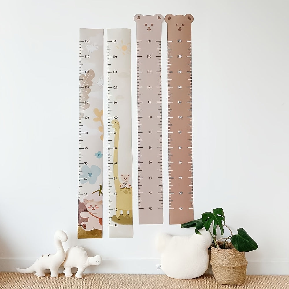 Cartoon Bear Height Measurement Stick for Kids' Room Decor