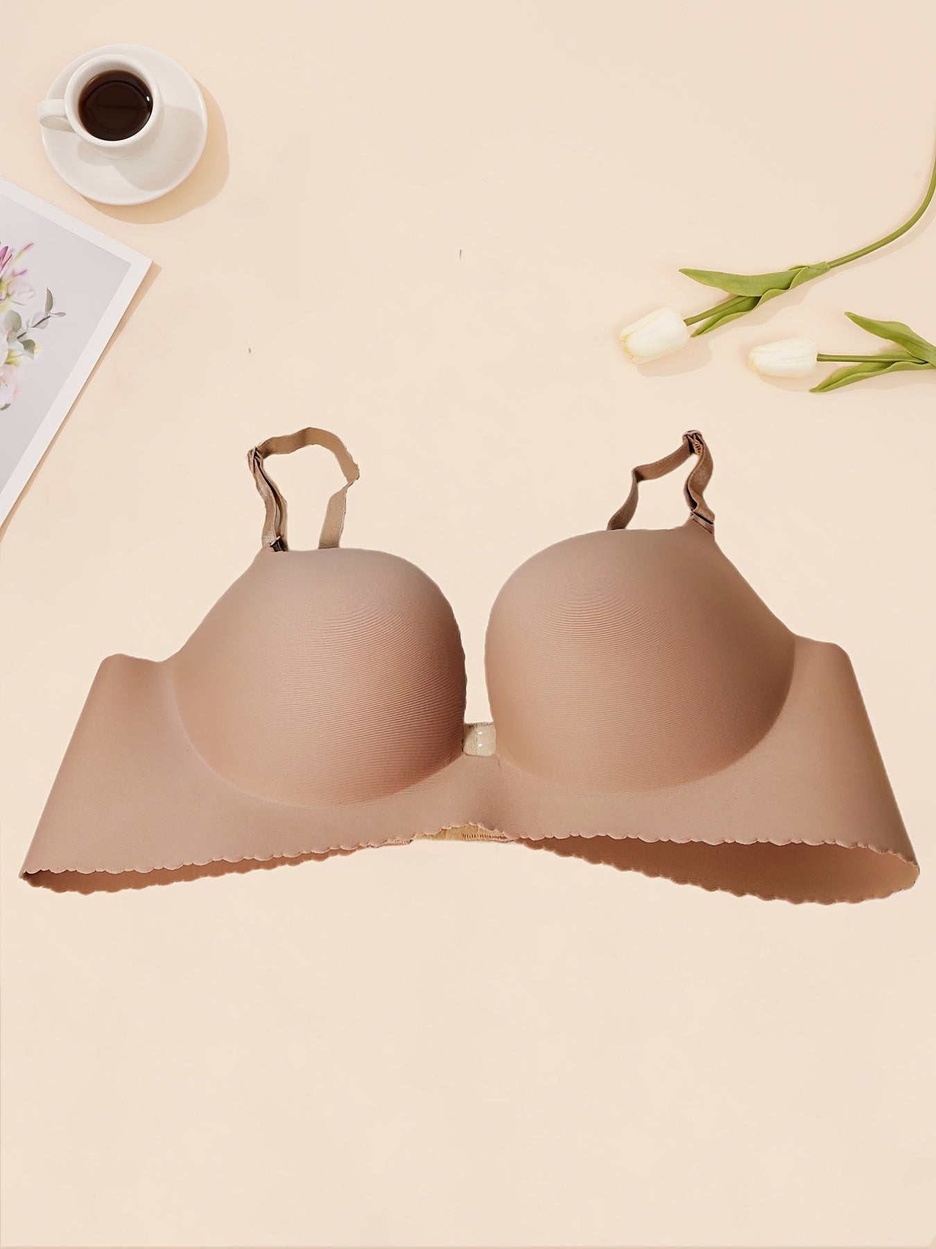 Comfortable Wireless T-shirt Bra Solid Glossy Women's Lingerie