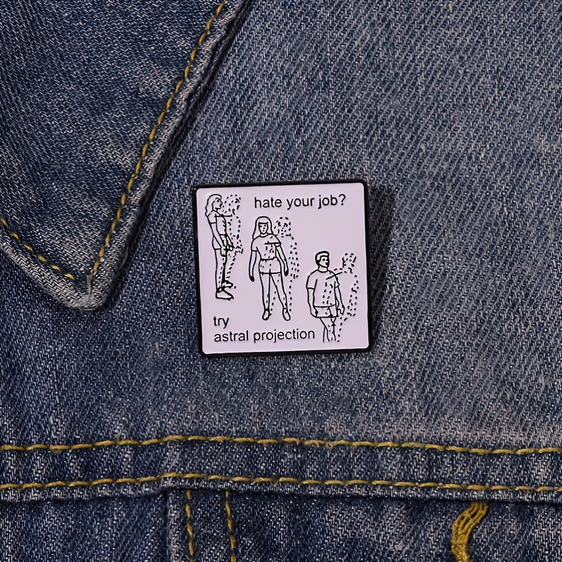 Mens Letter Figure Embossed Brooch Backpacks Clothes Pins Badges