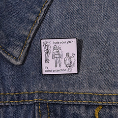 Mens Letter Figure Embossed Brooch Backpacks Clothes Pins Badges