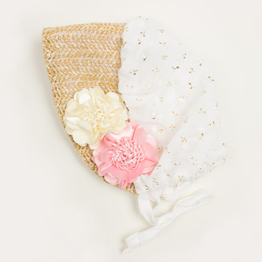 Cloth Flower Baby Court Hat 0-3 Years Old