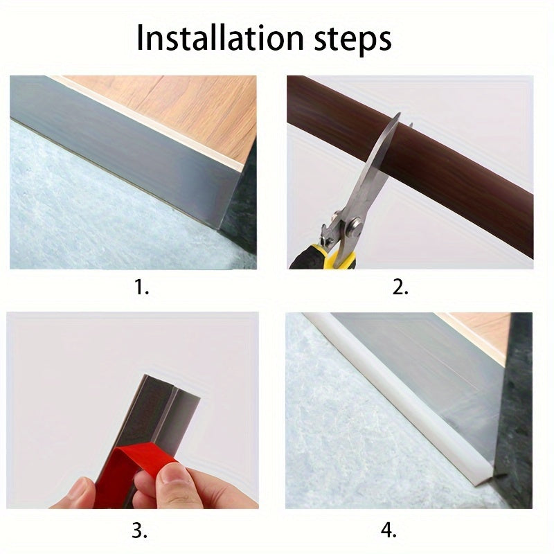 Self Adhesive PVC Floor Edge Strip Anti Collision Door Threshold Strip