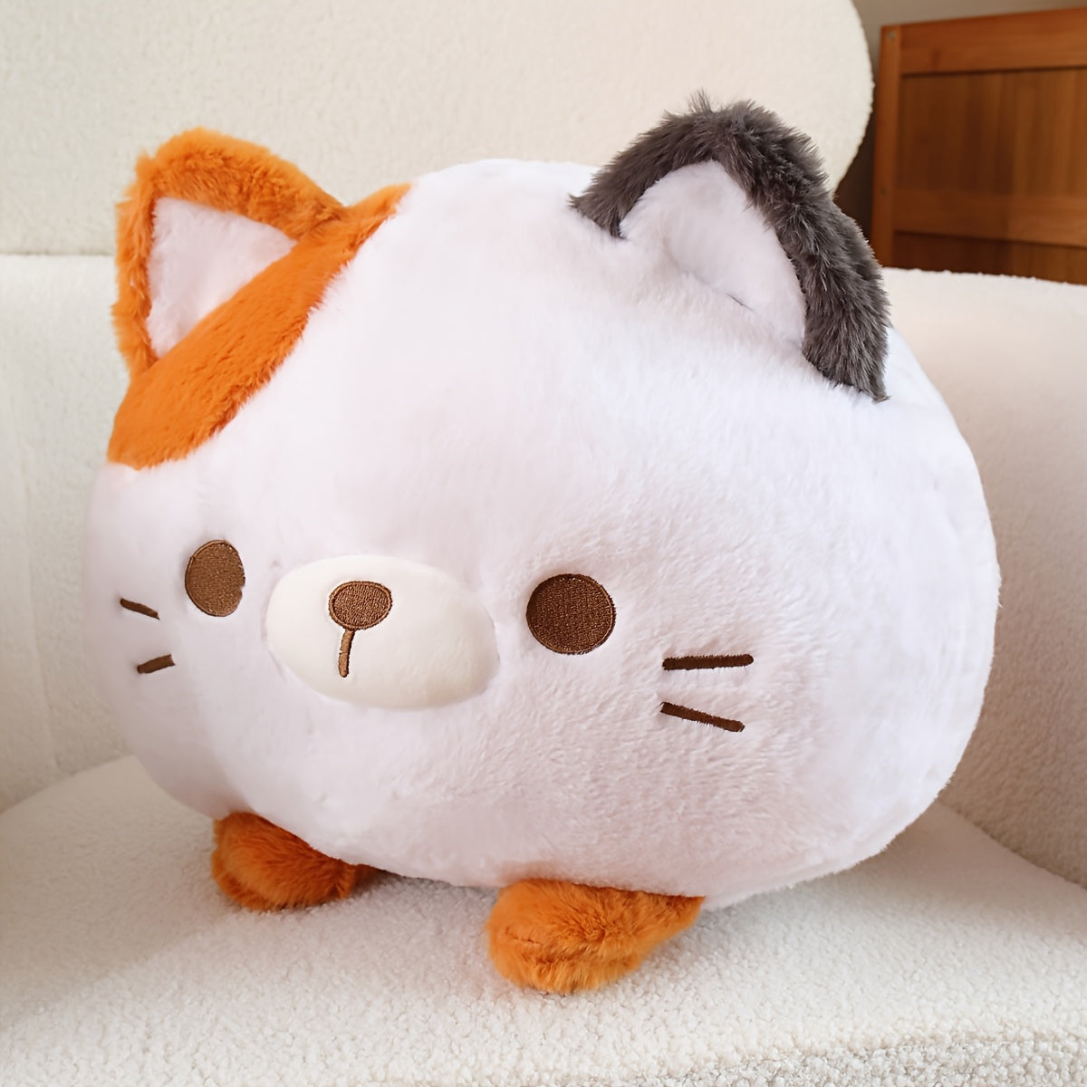 Soft Round Cat Dumpling Plush Toy Pillow Doll Home Decoration