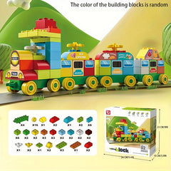 68pcs Building Blocks Train Set Creative Educational Toy Gift