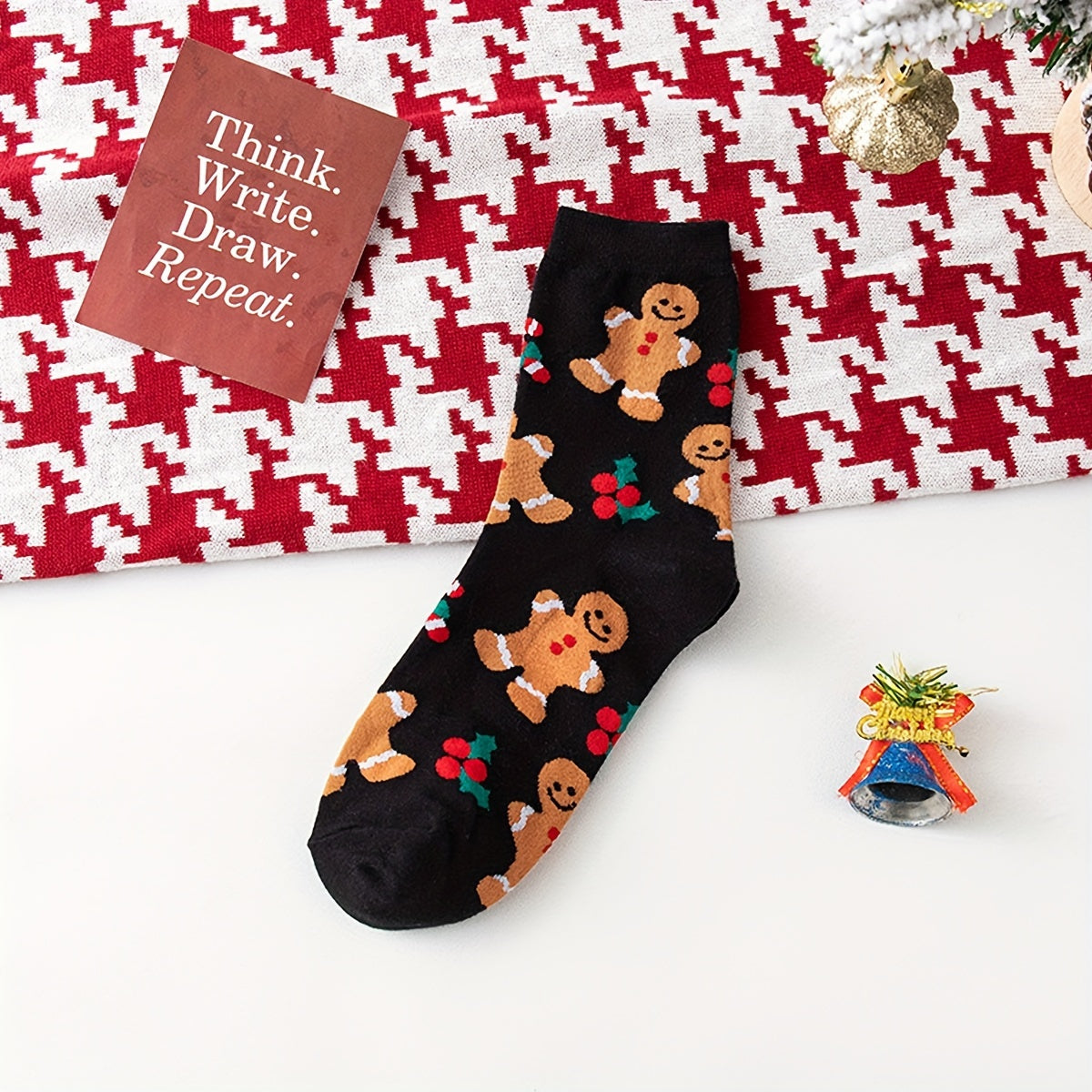 Christmas Print Socks Comfy Mid Tube Stockings