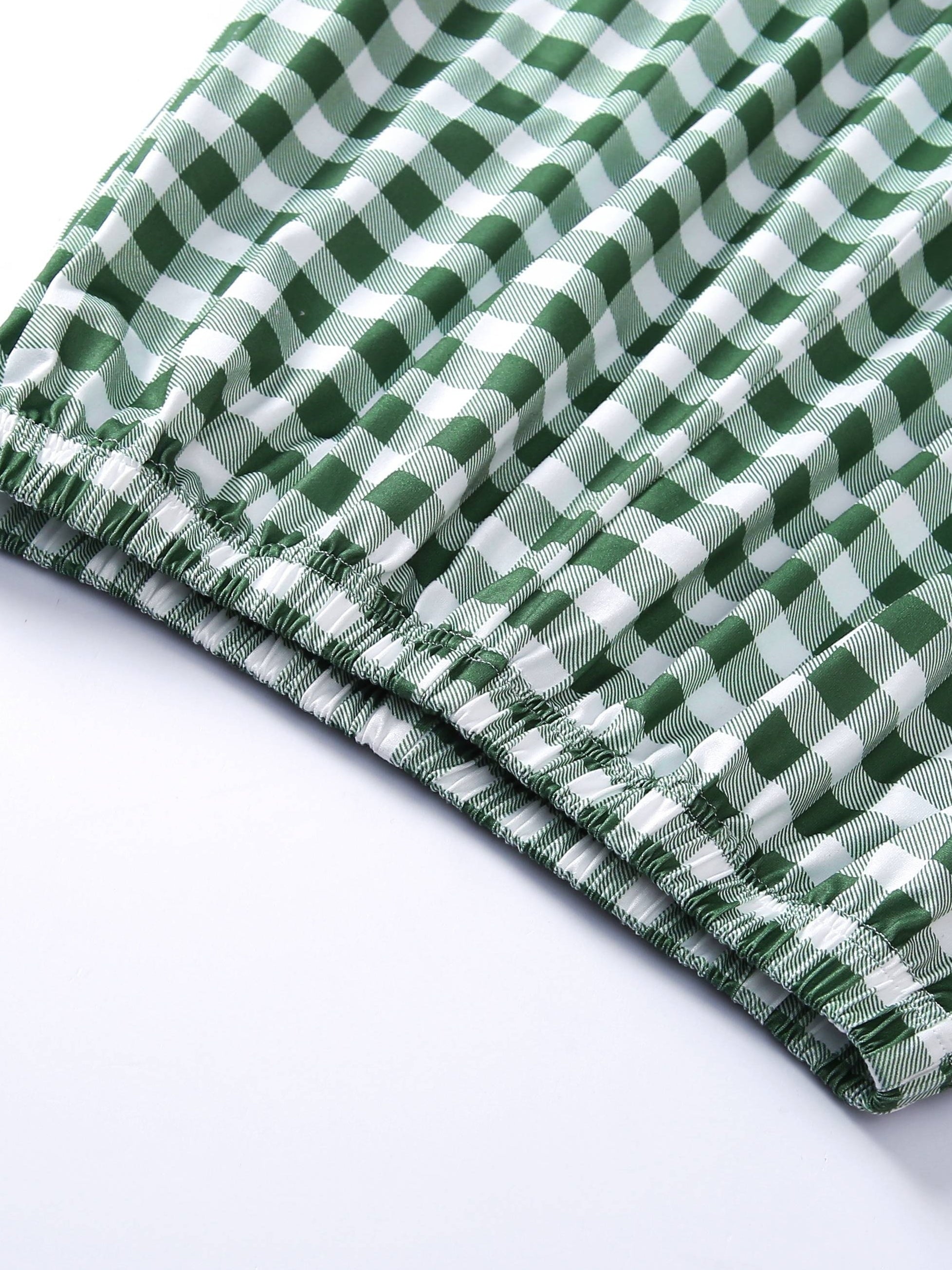 Plaid Pajama Bottoms Colorblock Comfort Loose Long Pants Women's Loungewear