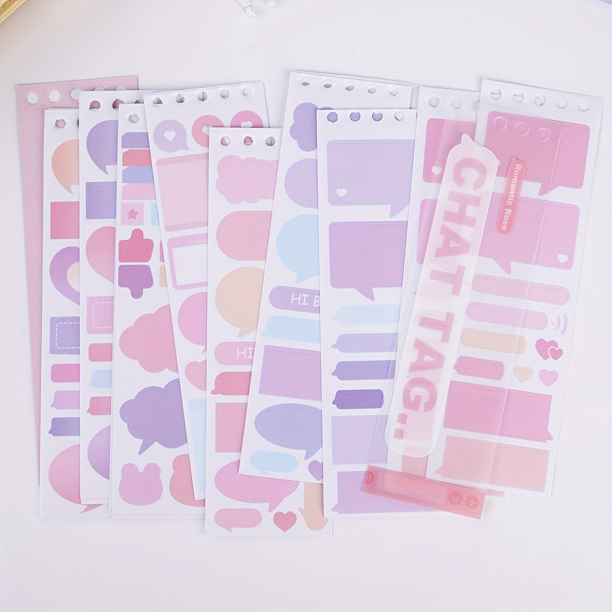 20 Gradient Purple Label Index Stickers Single Book 20 Sheets