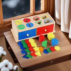 Geometric Shape Coin Box Fine Motor Skills Training Toy