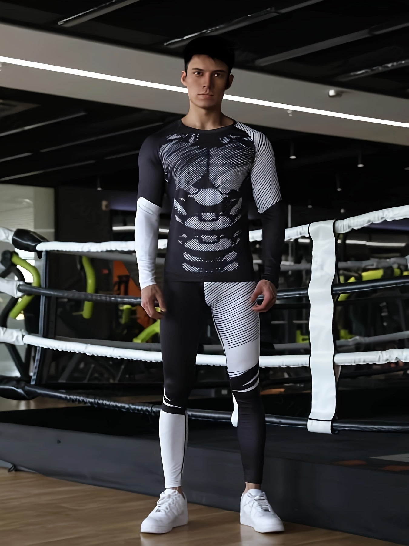Men's Camo Athletic Tracksuit Long Sleeve Jersey & Leggings