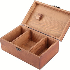 Vintage Wooden Sewing Box DIY Sewing Tools Solid Wood Needle And Thread Storage