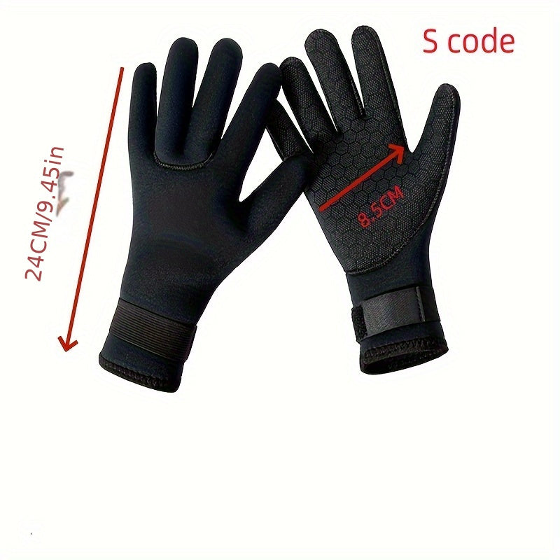 3mm Neoprene Diving Gloves for Water Sports - Warm and Adjustable