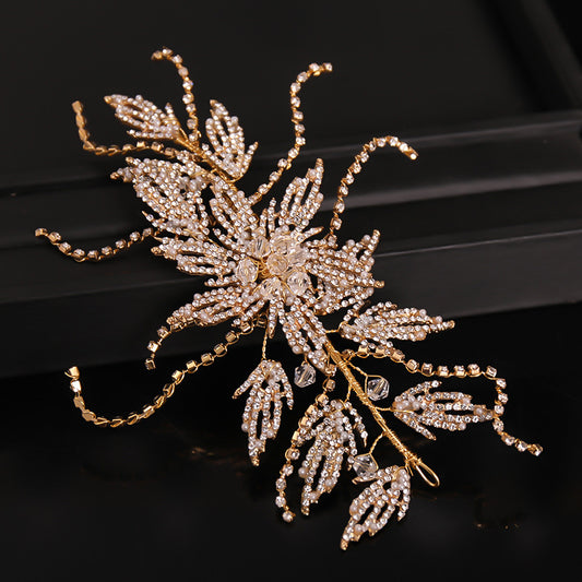 Bridal Rhinestone Headband with Pearls